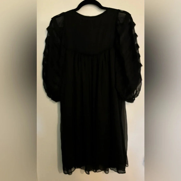 Bizz Princess Womens Black Polyester/Spandex Sheer Dress Embroidered Beaded Med - Picture 6 of 7